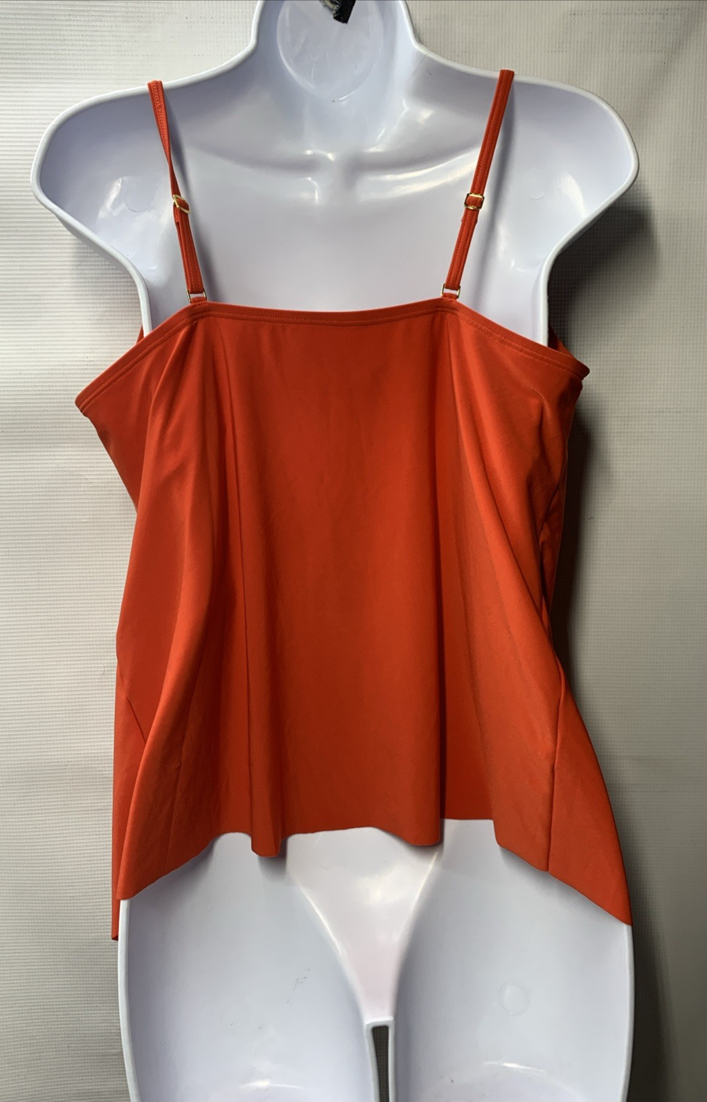 Beyond Control Tankini Top for Women Women's High Neck Tankini Size 10 Habanero
