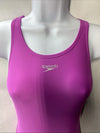 Speedo Solid Racerback One Piece Swimsuit Girls Size 10 Purple Swimwear Pull On