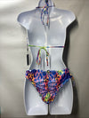 RELLECIGA Women's Leopard Wavy Triangle Bikini Set Brazilian Style Size Large