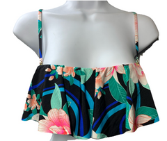 La Blanca Women's Bandeau Bikini Swimsuit Top Black Floral LB3ZM76 Swimwear 8