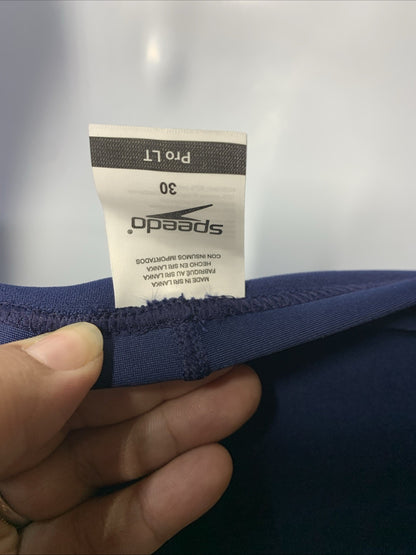 Speedo 267241 Men's Jammer ProLT Solid Swimwear Short Navy Size 30 Swimsuit Pull