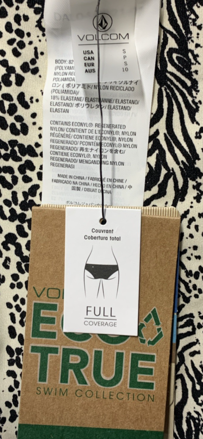 Volcom Women's Spirit Animal Hipster Swimwear Bottoms Brief Size Small Underwear