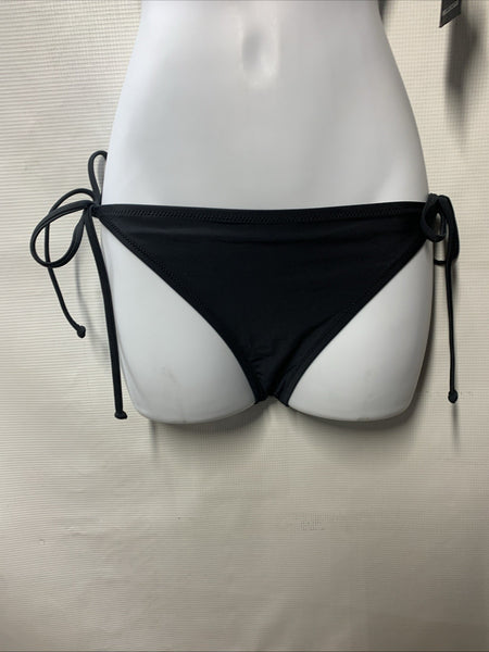 RELLECIGA Women's Triangle Bikini Set Black Small 2 Piece Swimwear Drawstring