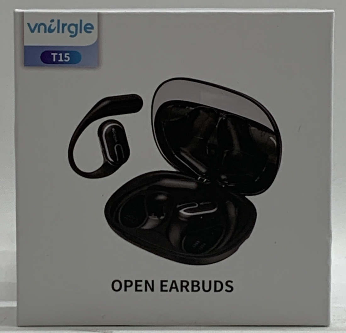 Open Ear T15 Headphones Earbuds wireless - 5.4 Bluetooth Ear Buds Type C Black