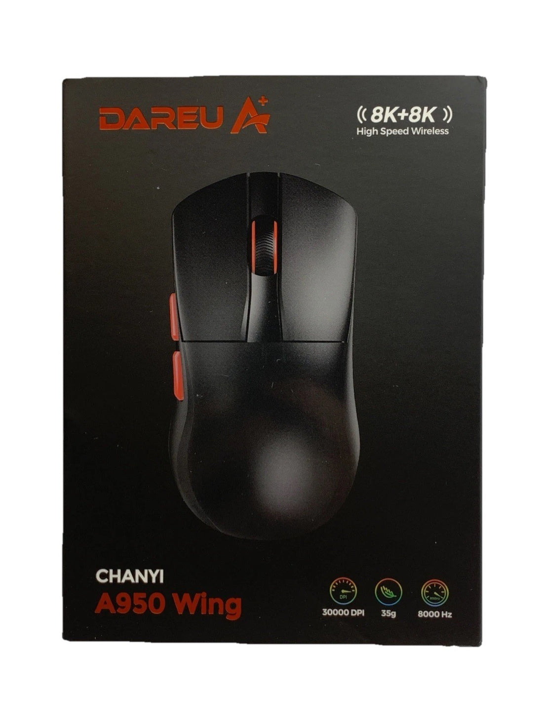 DAREU A950 WING 35g Double 8K Ultralight Wired & Wireless Gaming Mouse Black
