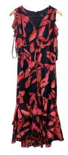BTFBM Women Summer Dresses Casual Sleeveless Maxi Dresses Floral Dress Size 10