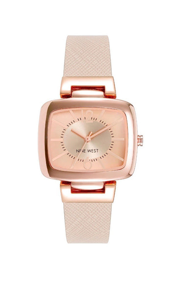 Nine West Women's Strap Wrist Watch NW/1856YF Analog Rectangular Casual Elegant