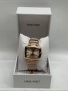 Nine West Women's Strap Wrist Watch NW/1856YF Analog Rectangular Casual Elegant