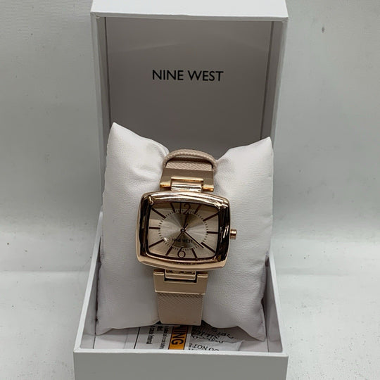 Nine West Women's Strap Wrist Watch NW/1856YF Analog Rectangular Casual Elegant
