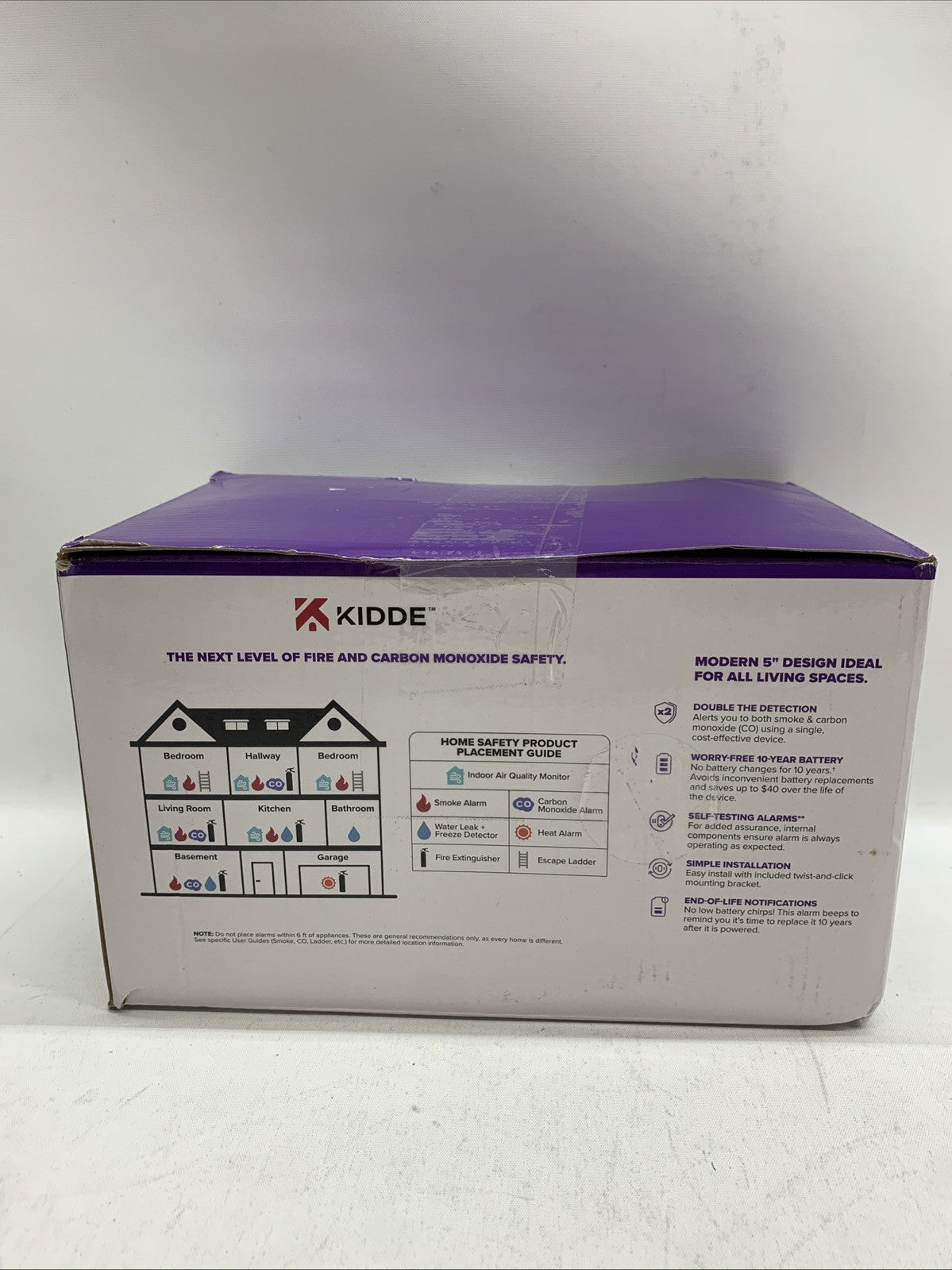 Kidde 30CUD10 Smoke & Carbon Monoxide Detector, 10-Year Battery Powered - 4 Pack