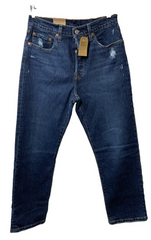 Levi's 501 Jeans Women's Cropped Straight Leg High Rise Distressed Size 28x26