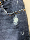 Levi's 501 Jeans Women's Cropped Straight Leg High Rise Distressed Size 28x26