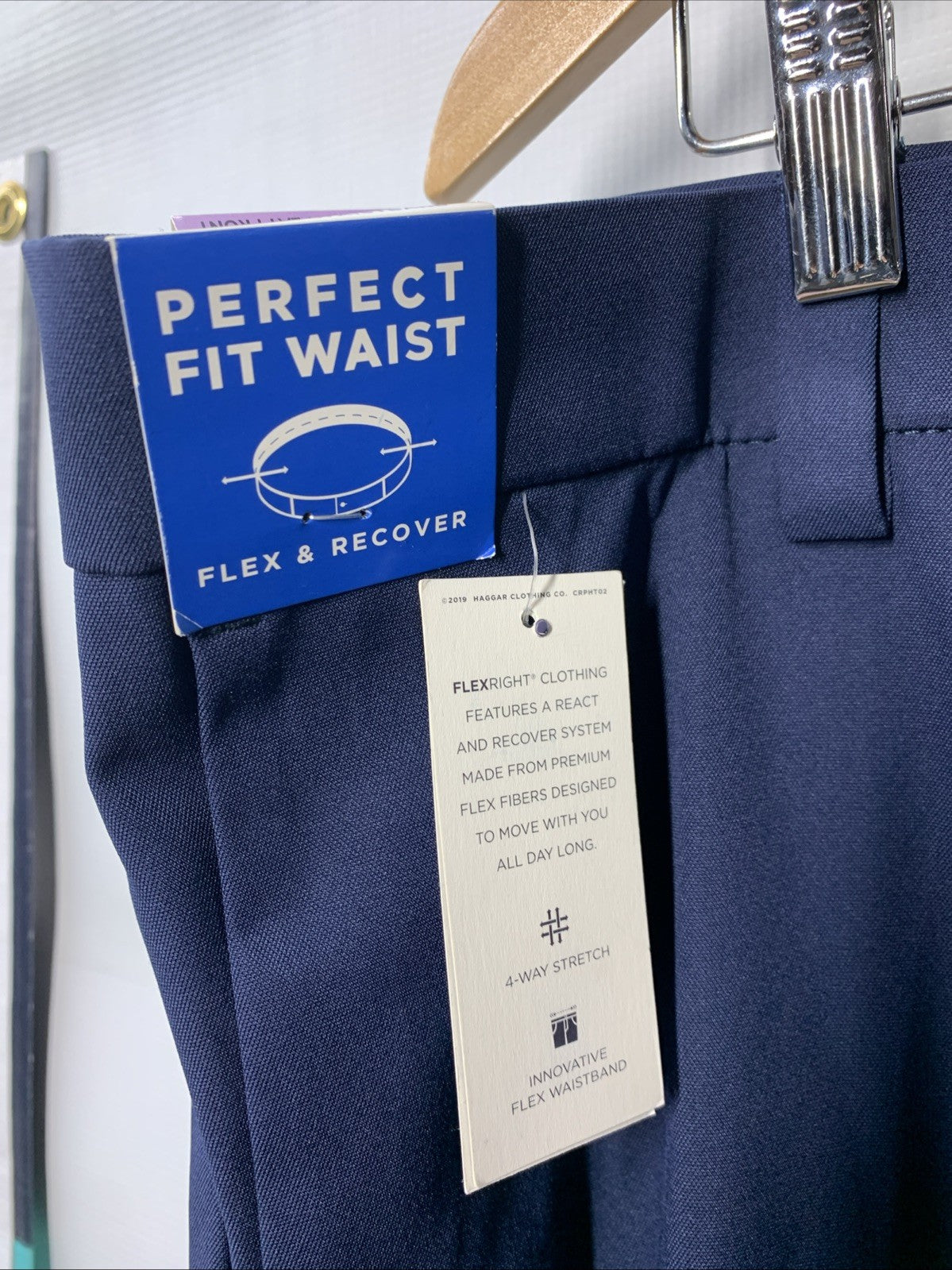 Haggar Cool Right Performance Flex Classic Straight Fit Long Pants Size 38x30