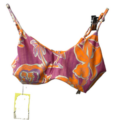 Maaji Women's Flamingo Glow Liberties Top Bralette Swimwear Beach Size Large