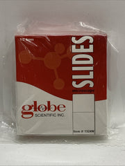 Globe Scientific Microscope Slides Glass Frosted White 1/2 Gross #1324w - 72PK