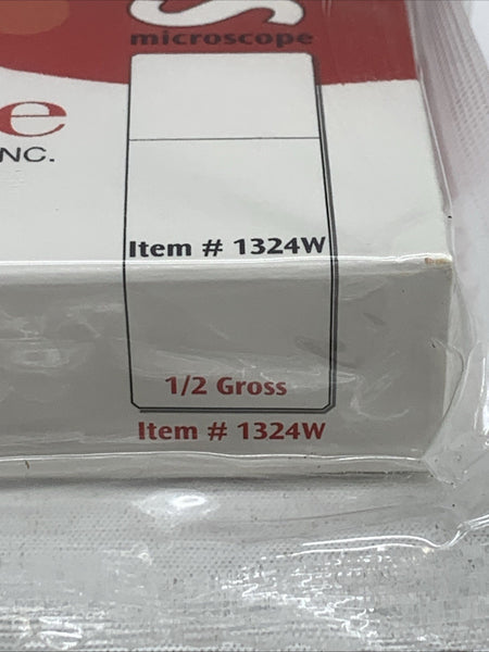 Globe Scientific Microscope Slides Glass Frosted White 1/2 Gross #1324w - 72PK
