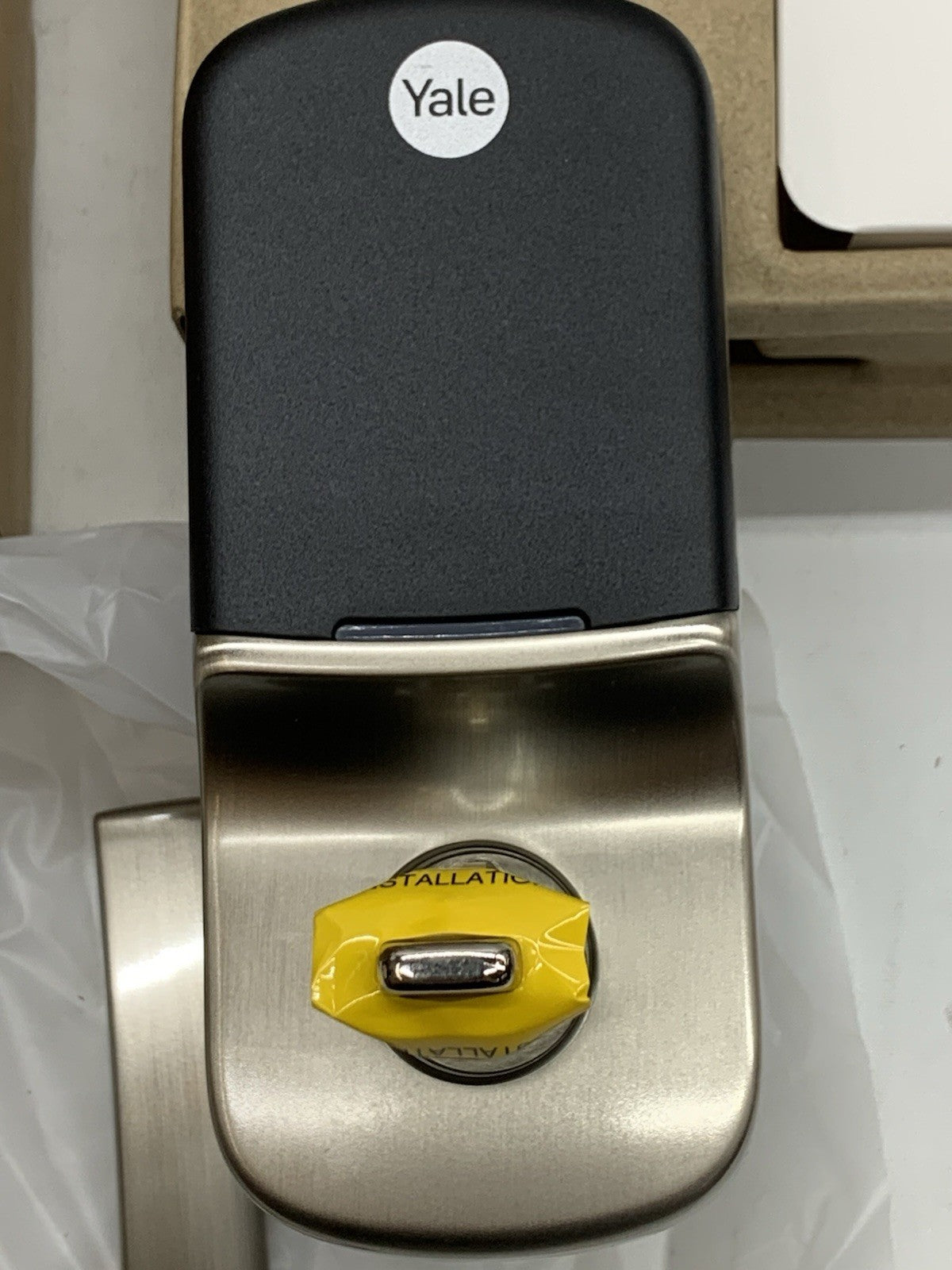 Yale Satin Nickel Assure Lock Entry Door Handle with Wi-Fi Connected Keypad