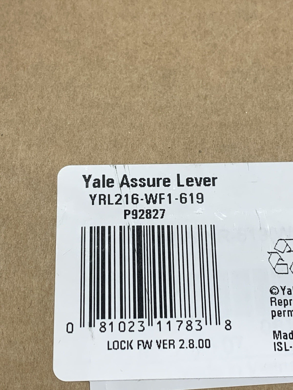 Yale Satin Nickel Assure Lock Entry Door Handle with Wi-Fi Connected Keypad