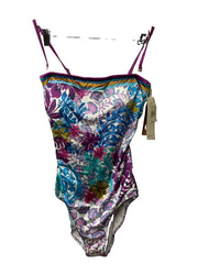 Gottex Women's Gottex Floral Vibrant Multi Color Bandeau One-piece Swimsuit 12