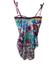 Gottex Women's Gottex Floral Vibrant Multi Color Bandeau One-piece Swimsuit 12