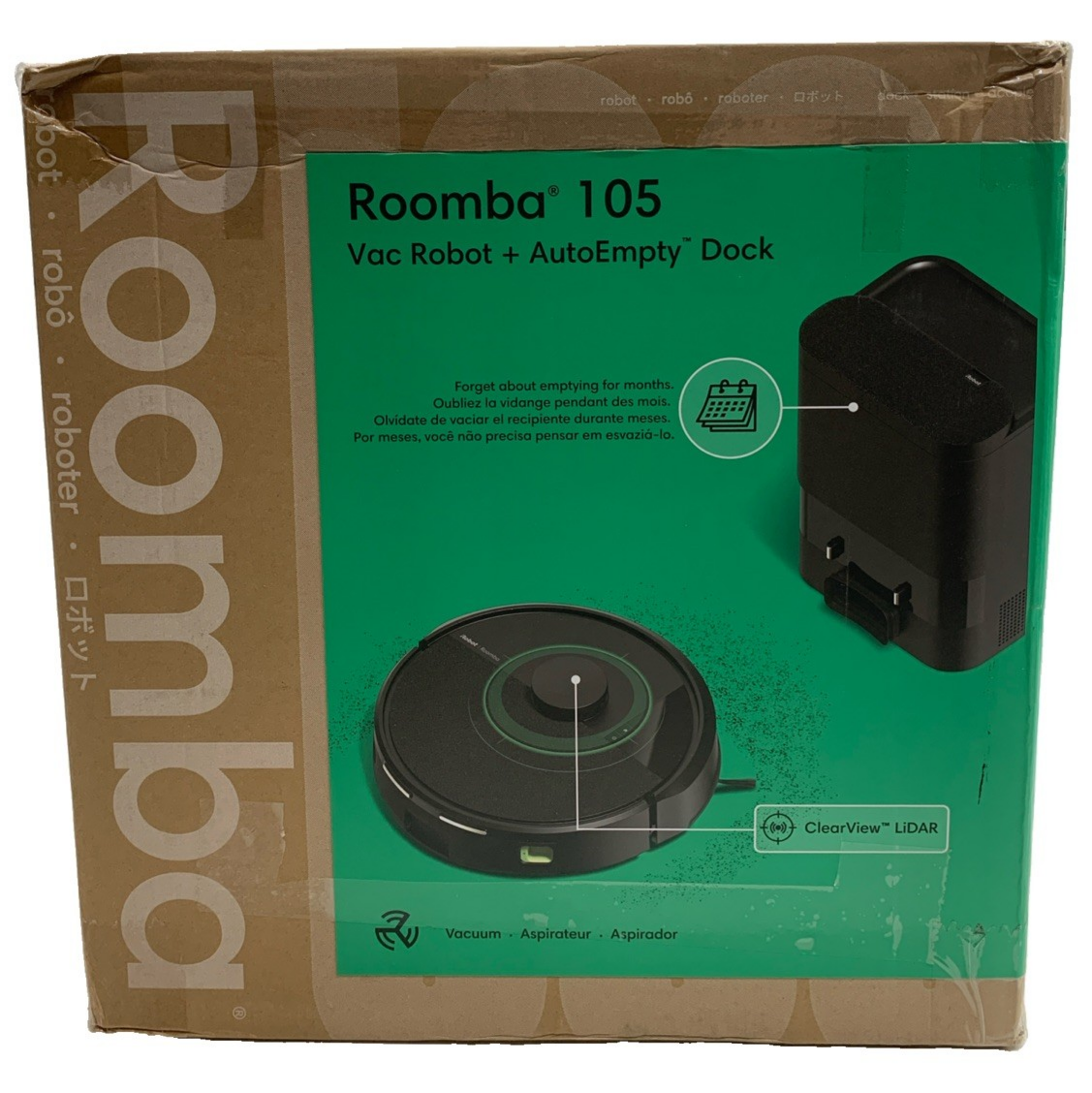 iRobot Roomba 105 Vac Robot Vacuum with AutoEmpty Dock - Self-Empties for 75 Day
