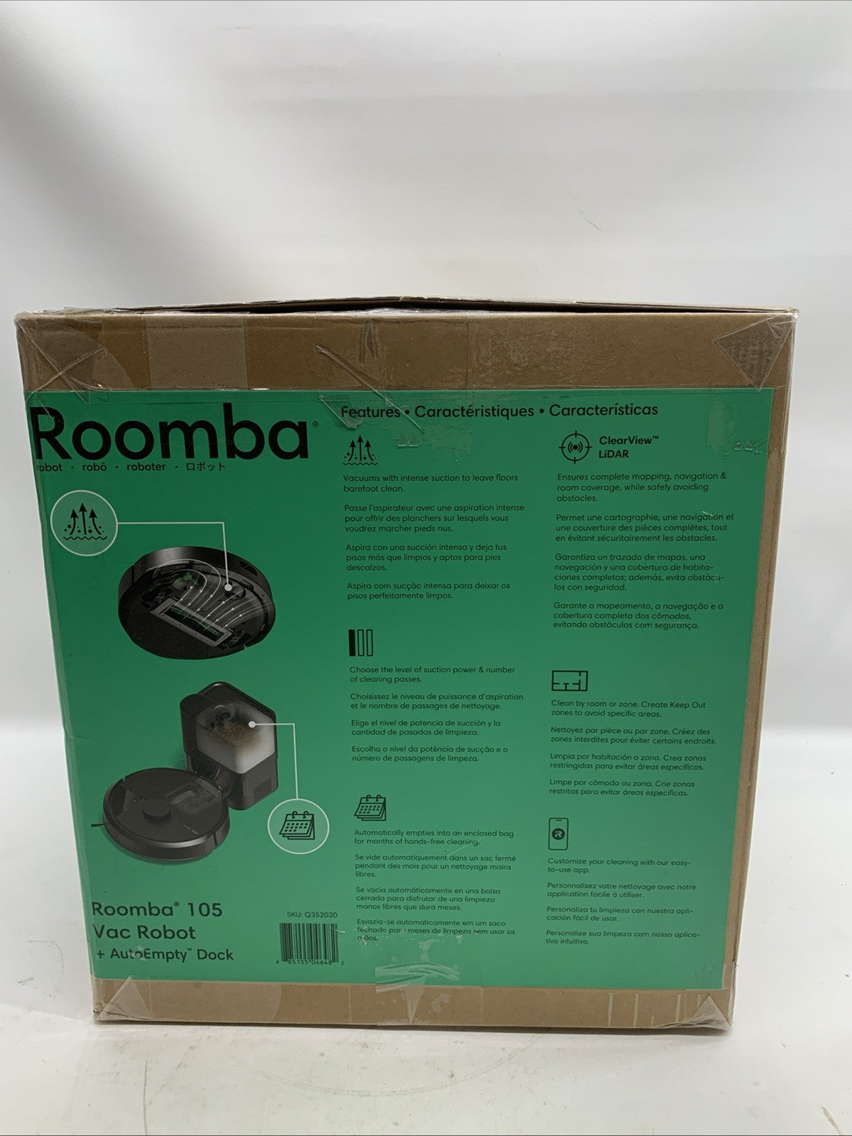 iRobot Roomba 105 Vac Robot Vacuum with AutoEmpty Dock - Self-Empties for 75 Day