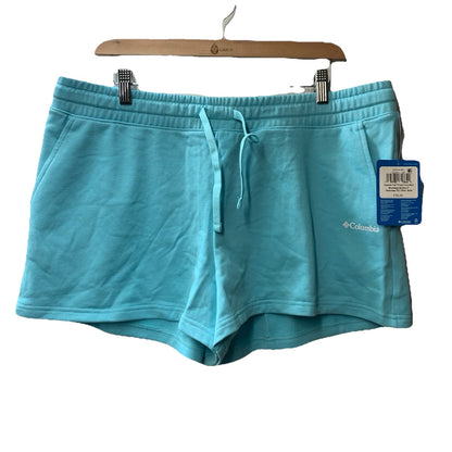 Columbia Trek French Terry Aqua 3" Shorts AL4631-481 Women's Size XL Drawcord