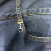 Horze Kaia Womens High Waist Denim Silicone Full Seat Breeches Dark Blue Size 32