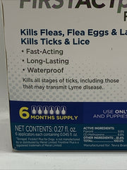 TevraPet First Act Plus for Dogs 23-44 lbs 6 Month Supply Flea Egg Larvae Ticks