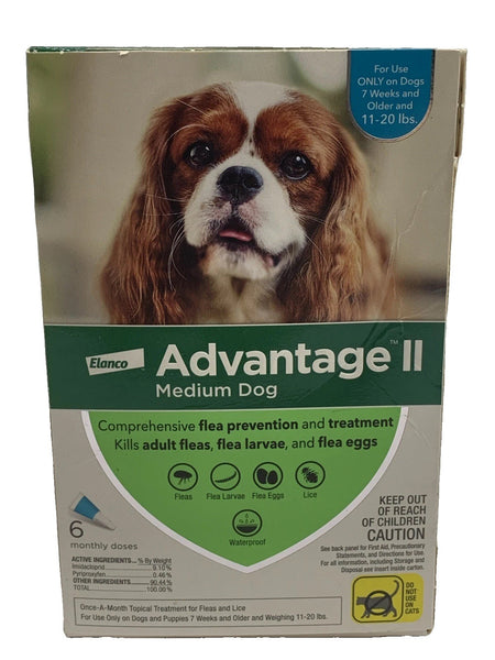 Elanco Advantage II Flea Control for Dogs And Puppies 11-20 lbs 6 Month Supply