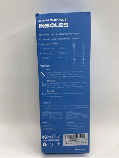 PCSsole Orthotic High Arch Support Insoles,220+lbs Comfort Work Boot Insert