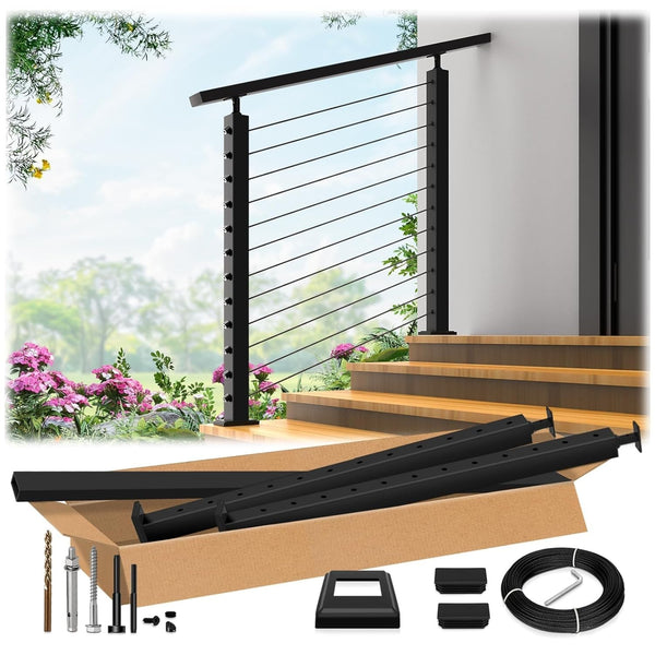 Complete 33 Drilled Cable Railing System 42