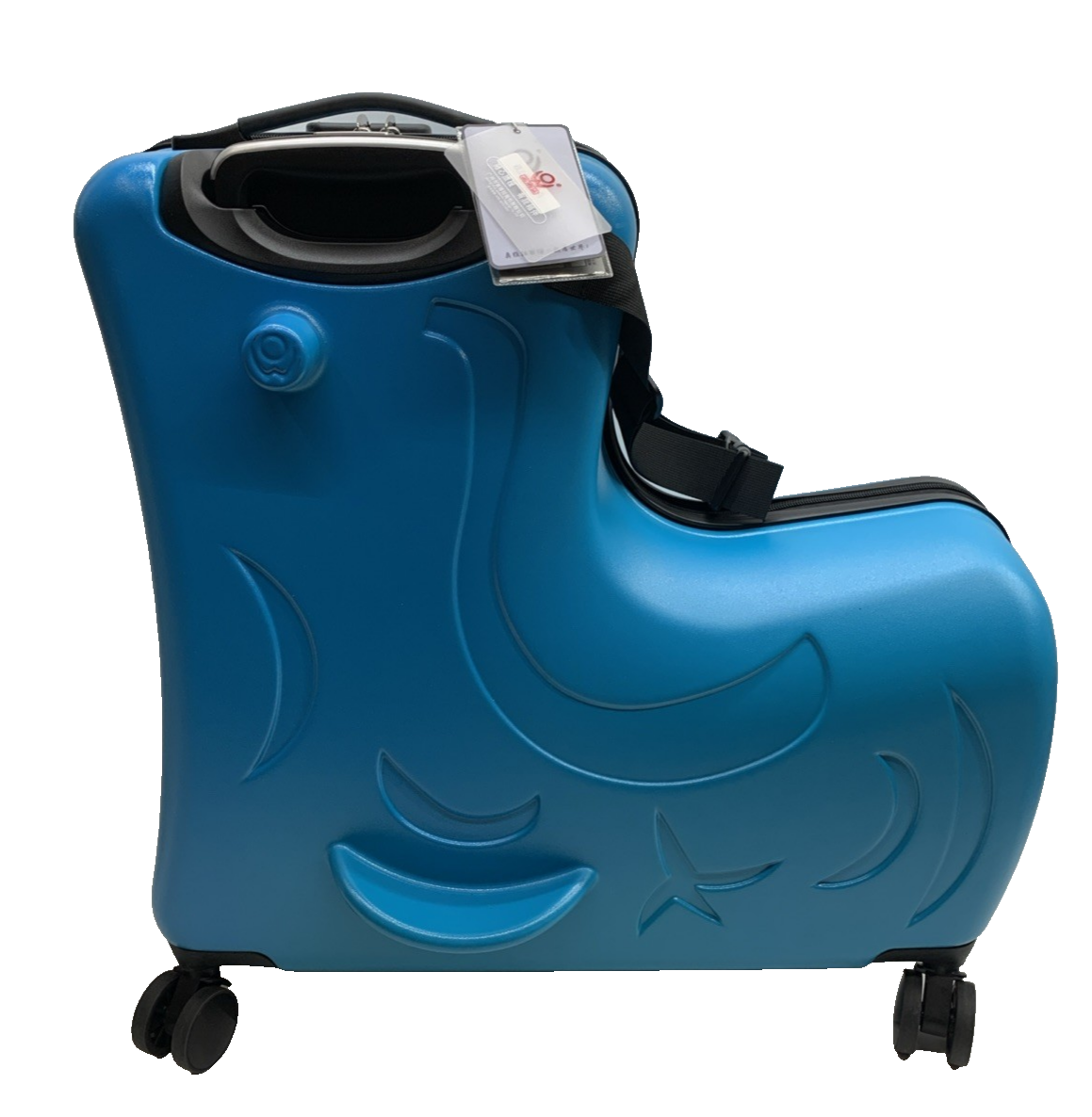 AO WEI LA OW Toddler Luggage Ride On Suitcase for Kids with 4 Spinner Wheels