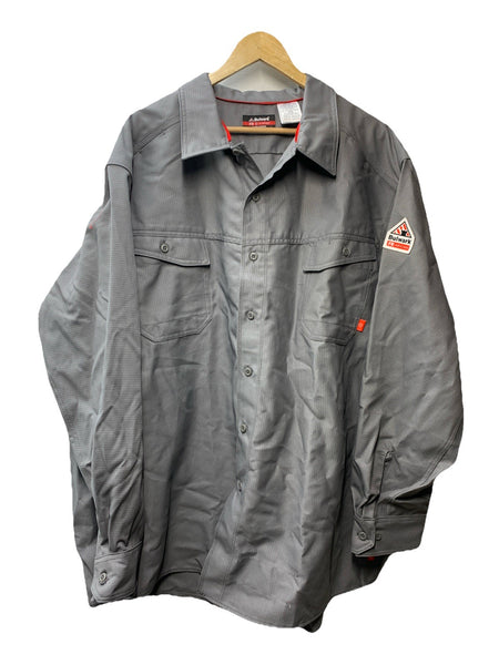 Bulwark iQ Series® Endurance Uniform Shirt Size 3XL Gray Long Sleeve Collared