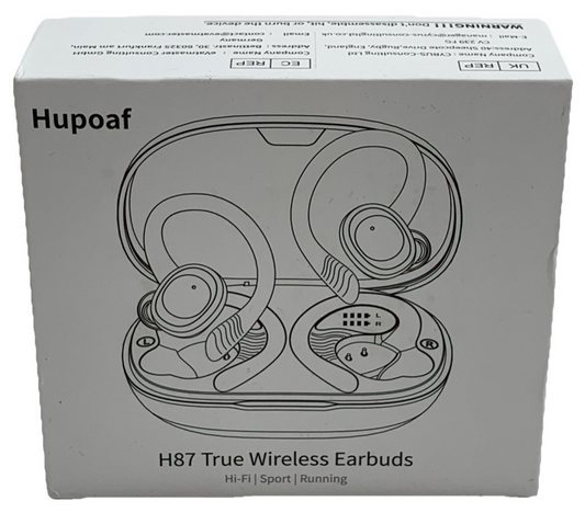 Wireless Earbuds Sport H87 2025 Bluetooth 5.4 Headphones with Earhooks, A-Black