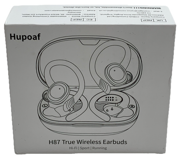 Wireless Earbuds Sport H87 2025 Bluetooth 5.4 Headphones with Earhooks, A-Black