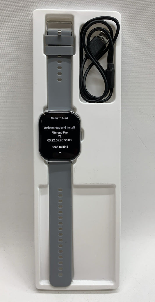 Smart Watch Heart Rate Monitor Pedometer 2.1Inch TFT 320x390 Resolution Gray