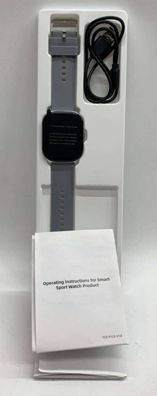 Smart Watch Heart Rate Monitor Pedometer 2.1Inch TFT 320x390 Resolution Gray
