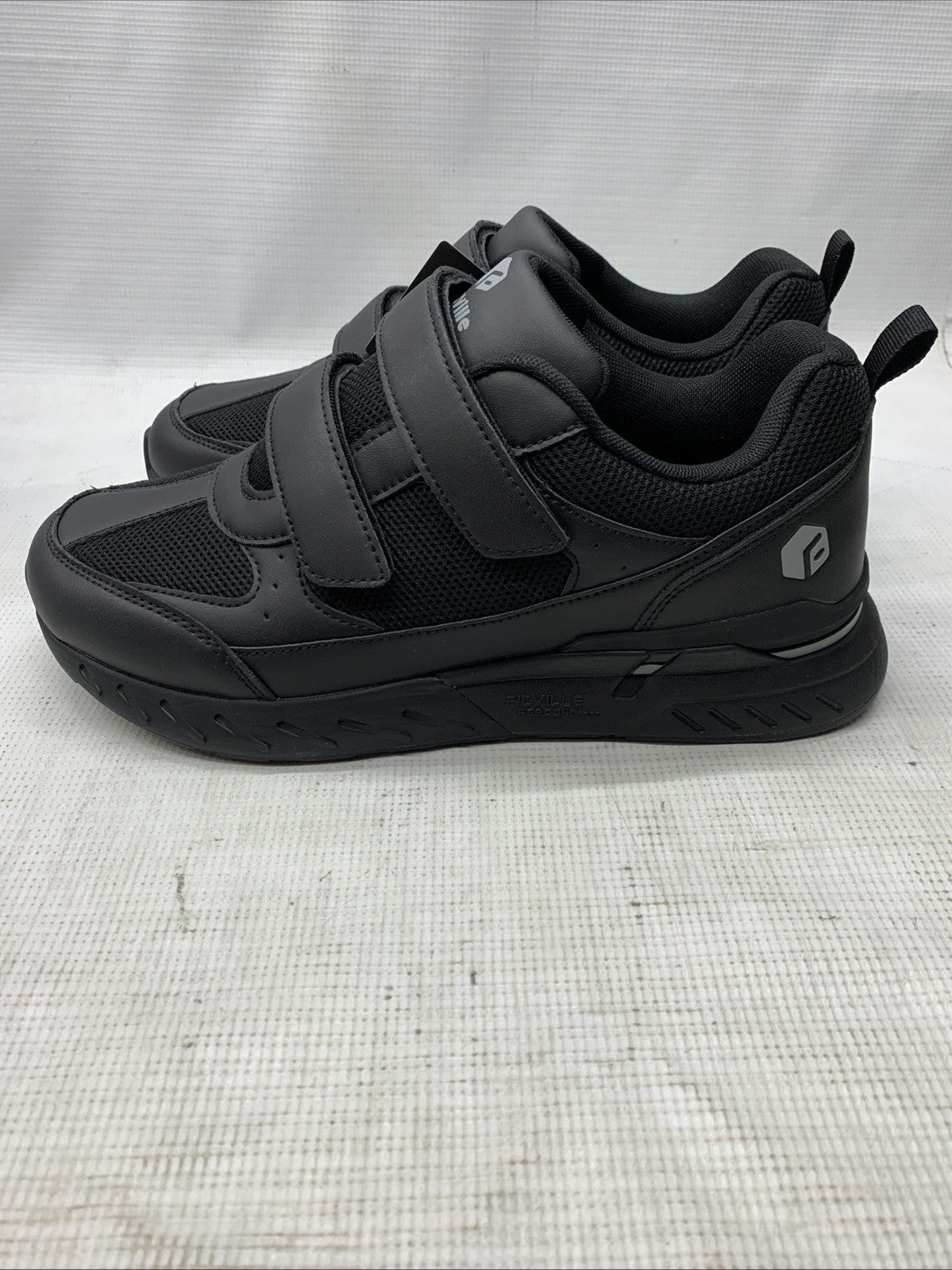 FitVille Men Rebound Core V8 Extra Wide Diabetic Shoes For Neuropathy 10.5 Black