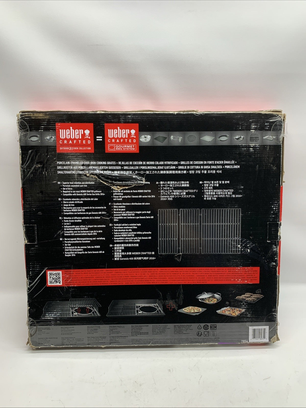 Weber Crafted Porcelain-Enameled Cast-Iron Cooking Grates, Genesis 400 Series