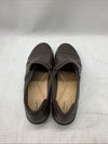 Women's Clarks Collection Cora Poppy Shoes Dark Brown Tumbled Pull-on Size 10