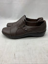 Women's Clarks Collection Cora Poppy Shoes Dark Brown Tumbled Pull-on Size 10