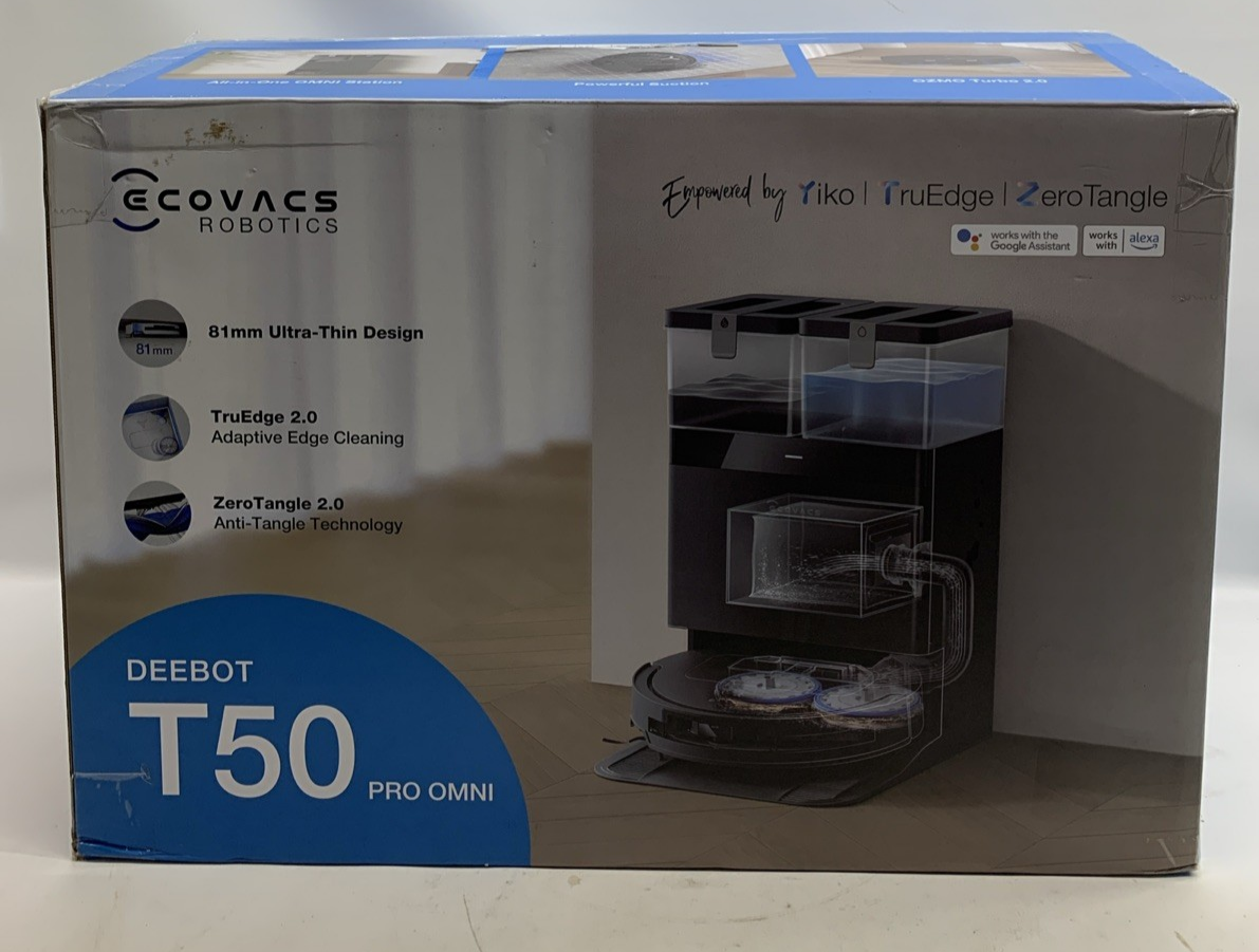 ECOVACS DEEBOT T50 PRO Omni Robot Vacuum & Mop 3.19” Ultra-Slim 15,000Pa Suction