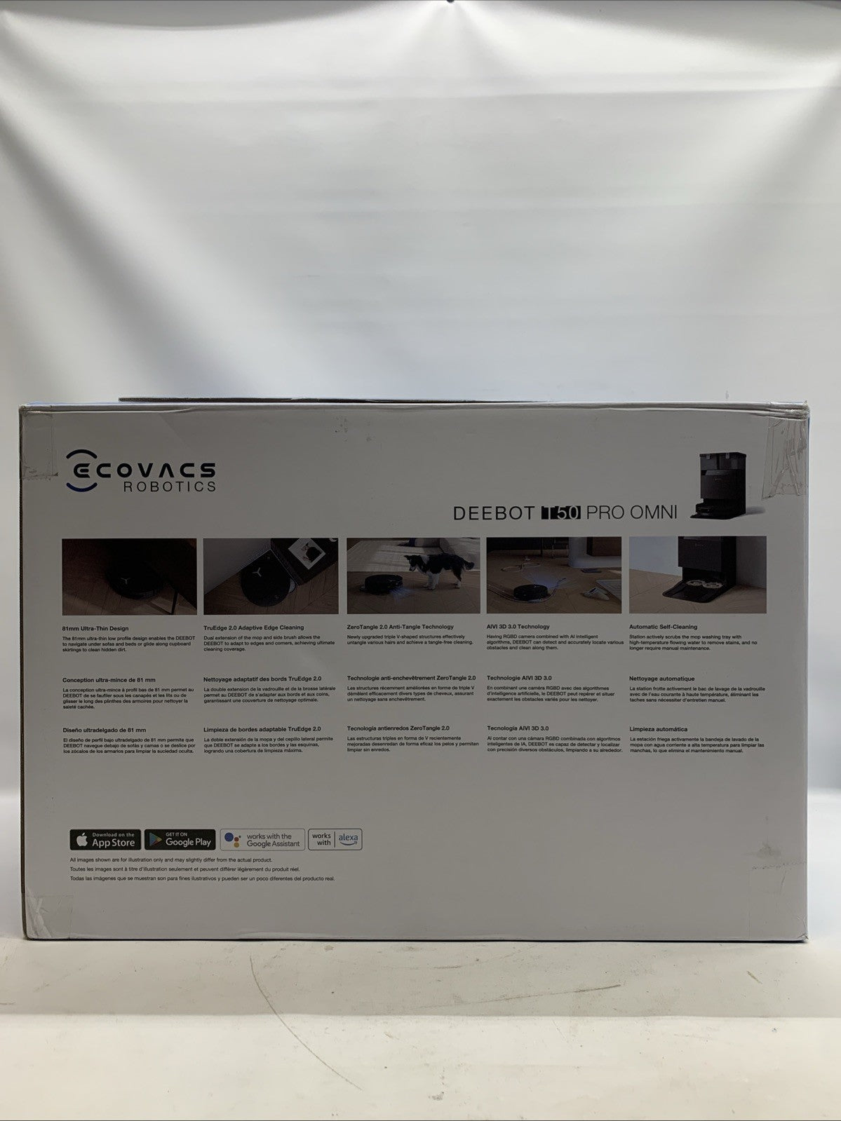 ECOVACS DEEBOT T50 PRO Omni Robot Vacuum & Mop 3.19” Ultra-Slim 15,000Pa Suction
