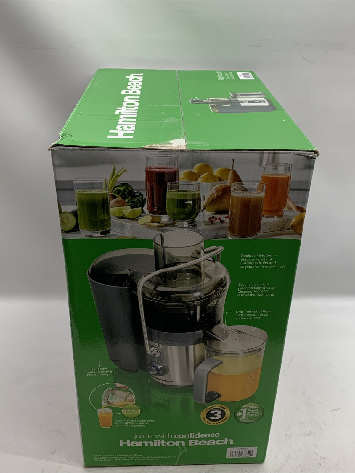 Hamilton Beach Juicer Machine, Centrifugal Extractor, Big Mouth 3