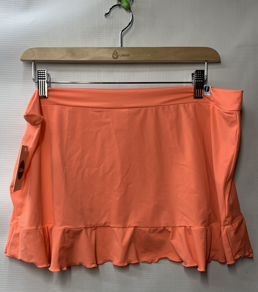 EIDON Women's Standard Jade Swimsuit Cover Up with Frill Detail Size XL Flamingo