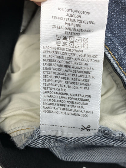 MetHera High Rise Jeans Straight Leg Stretch Denim Size 4S Long Pants Zip Fly