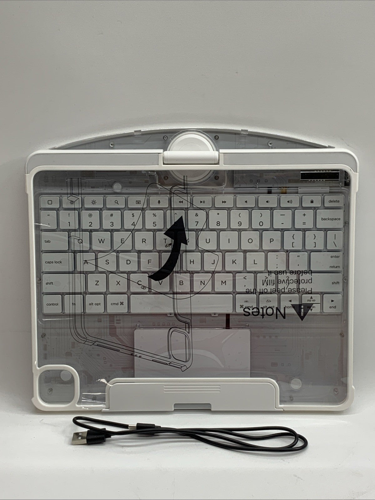 Transparent Keyboard Case for iPad Pro 12.9-inch 6th/5th/4th/3rd Gen - Slim Desi