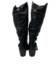 Journee Women’s Late Riding Collection Buckle Black Tall Boot Round Toe Size 10M