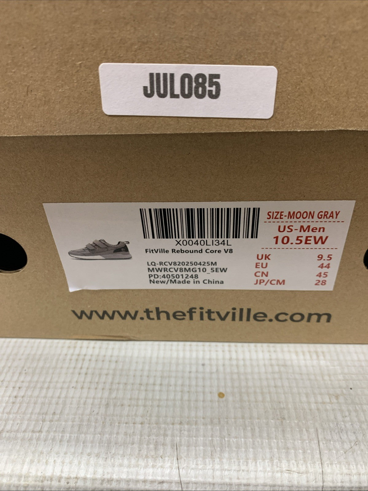 FitVille Rebound Core V8 Men's Walking Shoes for Swollen Feet Neuropathy 10.5EW
